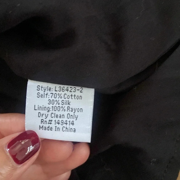 JOHNNY WAS ELLA EMBROIDERED SILK BLEND BLACK MINI DRESS SIZE L - Picture 5 of 8